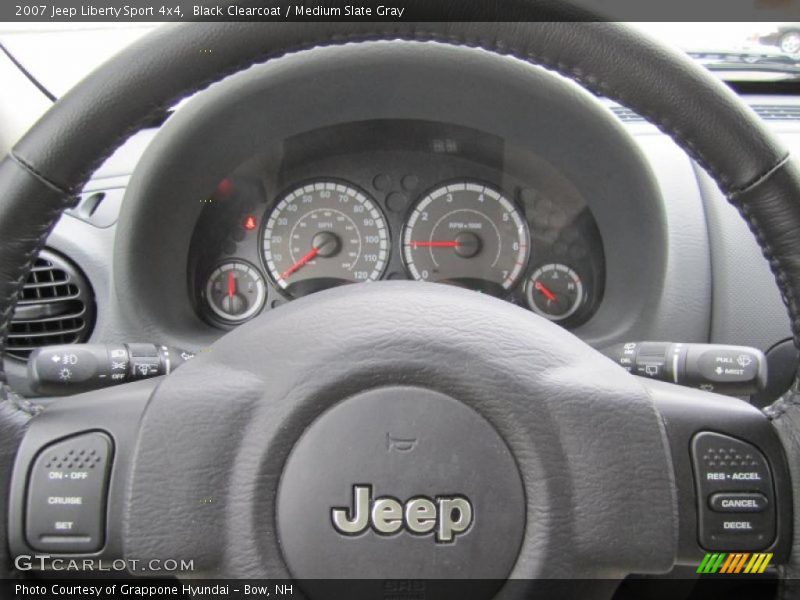Black Clearcoat / Medium Slate Gray 2007 Jeep Liberty Sport 4x4