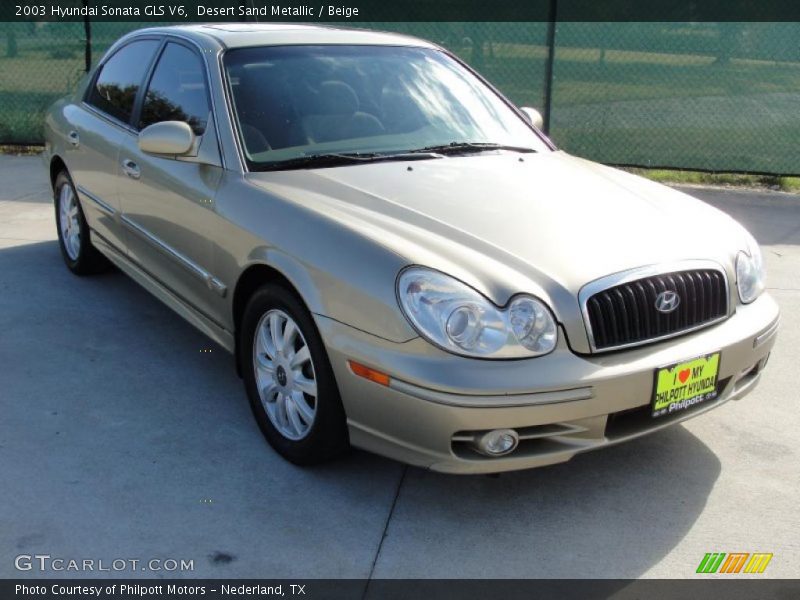 Desert Sand Metallic / Beige 2003 Hyundai Sonata GLS V6