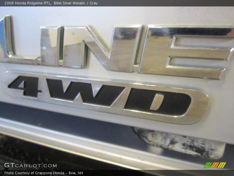 Billet Silver Metallic / Gray 2008 Honda Ridgeline RTL
