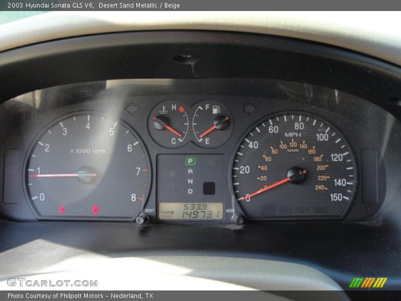 Desert Sand Metallic / Beige 2003 Hyundai Sonata GLS V6