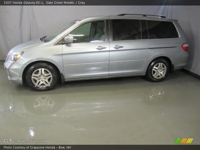 Slate Green Metallic / Gray 2007 Honda Odyssey EX-L