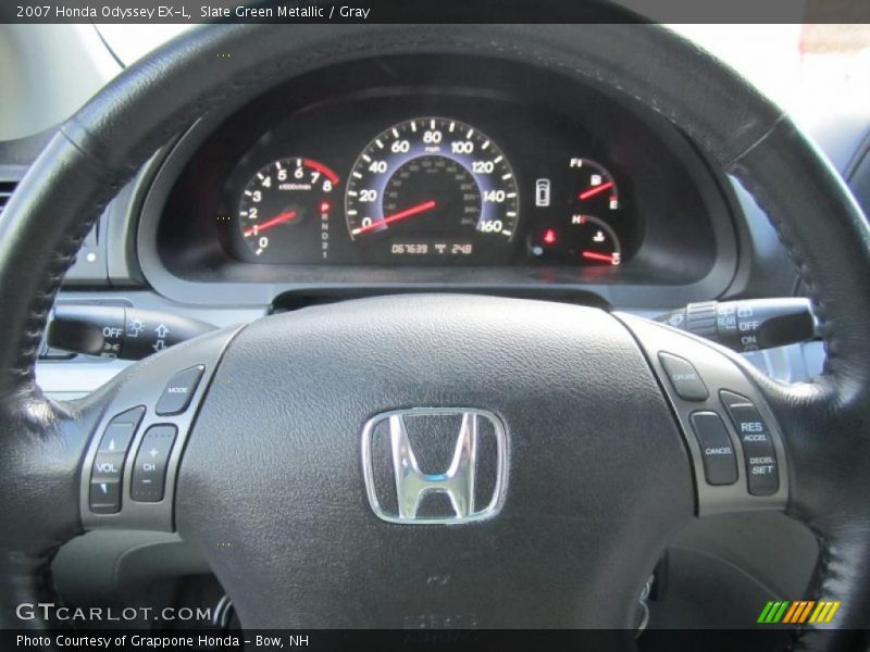 Slate Green Metallic / Gray 2007 Honda Odyssey EX-L