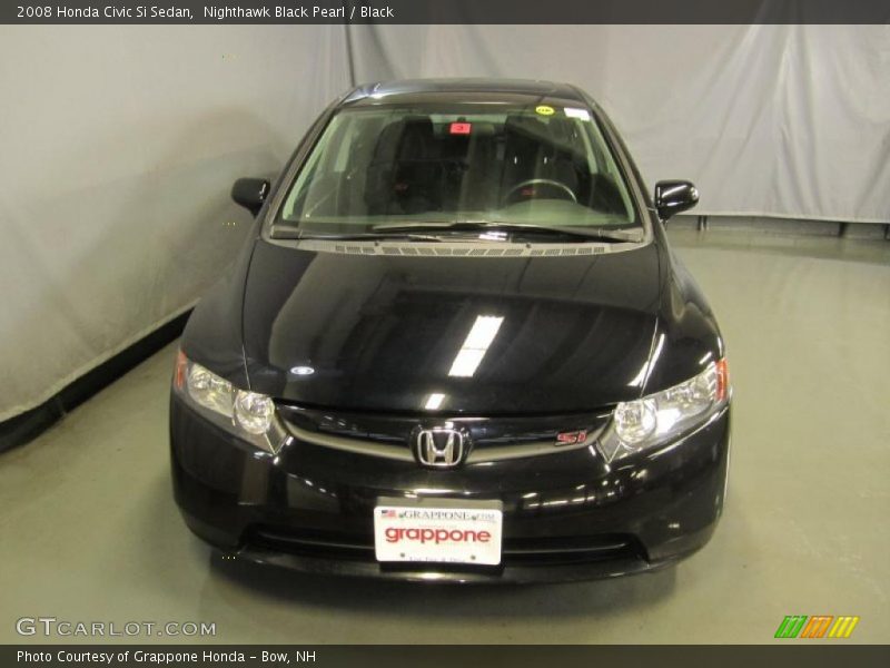 Nighthawk Black Pearl / Black 2008 Honda Civic Si Sedan
