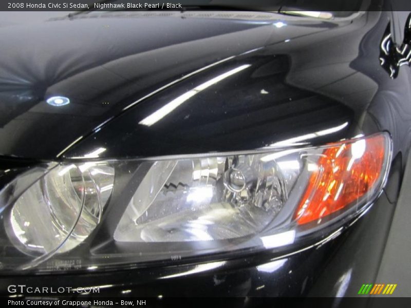 Nighthawk Black Pearl / Black 2008 Honda Civic Si Sedan