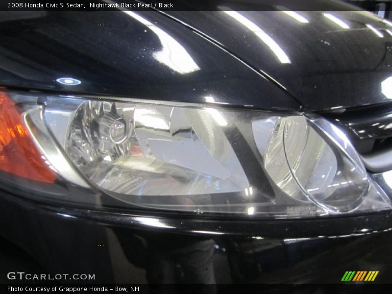 Nighthawk Black Pearl / Black 2008 Honda Civic Si Sedan