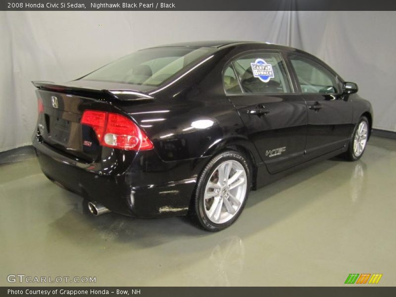Nighthawk Black Pearl / Black 2008 Honda Civic Si Sedan