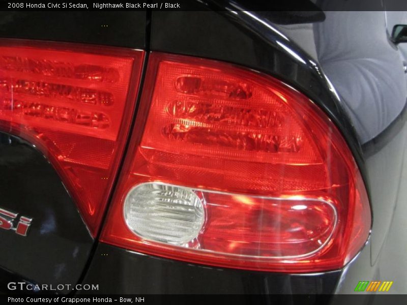 Nighthawk Black Pearl / Black 2008 Honda Civic Si Sedan