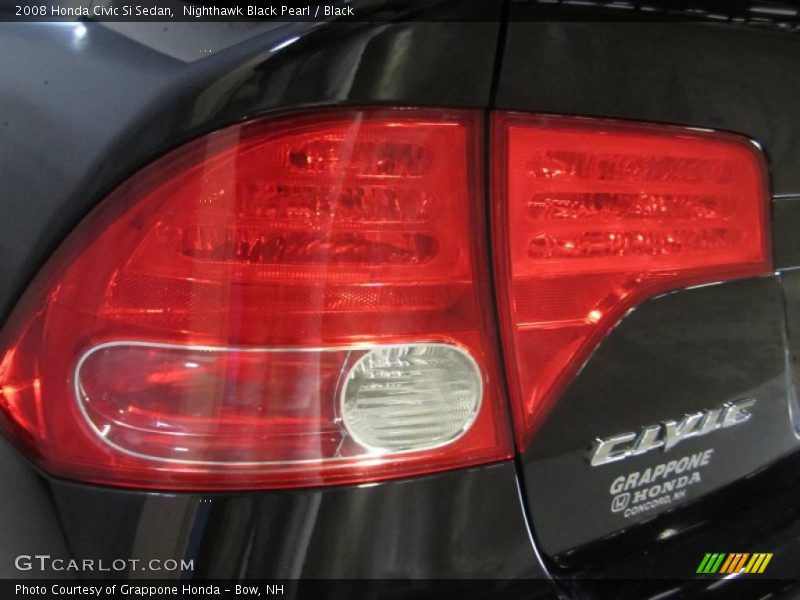 Nighthawk Black Pearl / Black 2008 Honda Civic Si Sedan