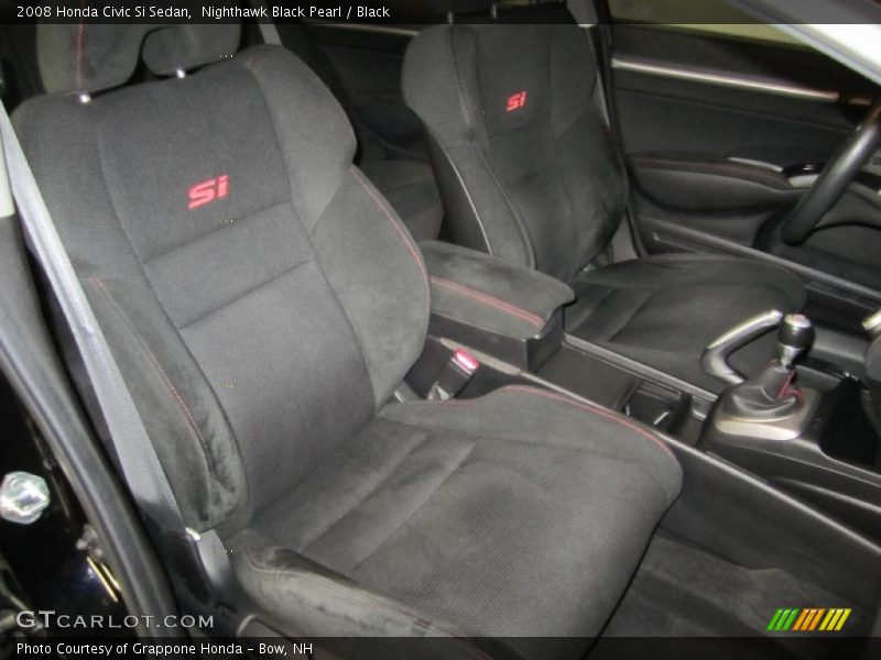 Nighthawk Black Pearl / Black 2008 Honda Civic Si Sedan