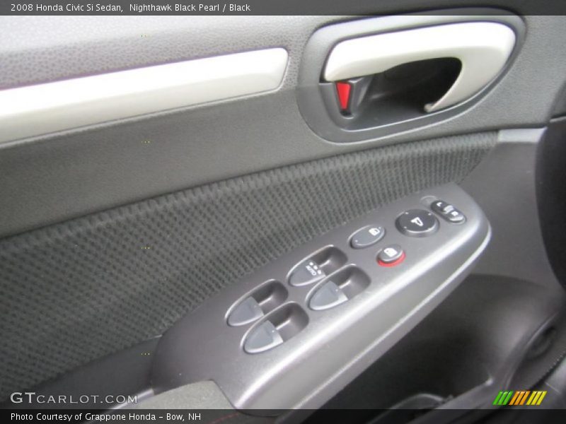 Nighthawk Black Pearl / Black 2008 Honda Civic Si Sedan