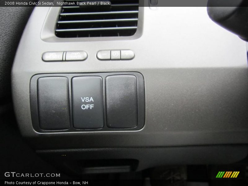 Nighthawk Black Pearl / Black 2008 Honda Civic Si Sedan