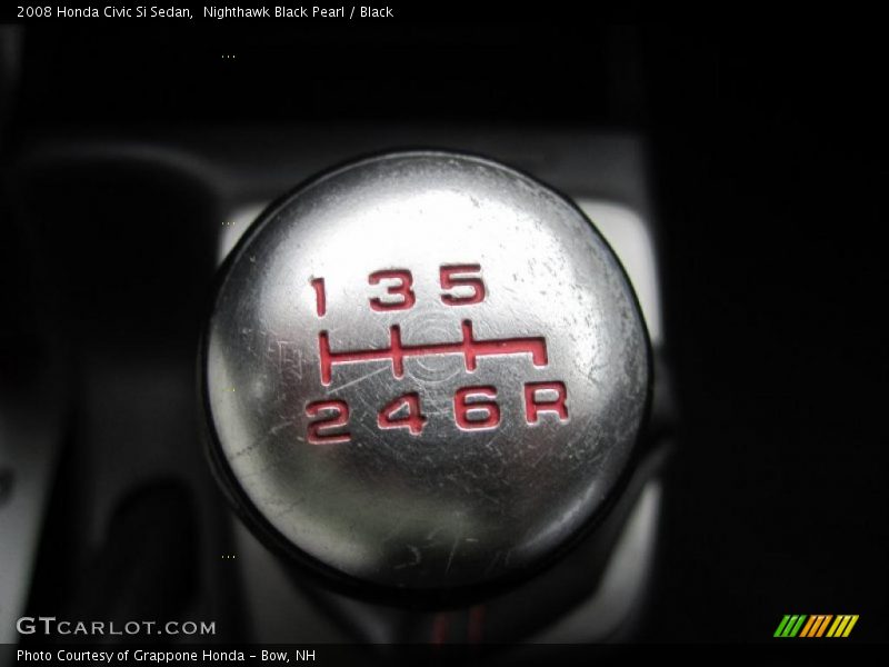 Nighthawk Black Pearl / Black 2008 Honda Civic Si Sedan