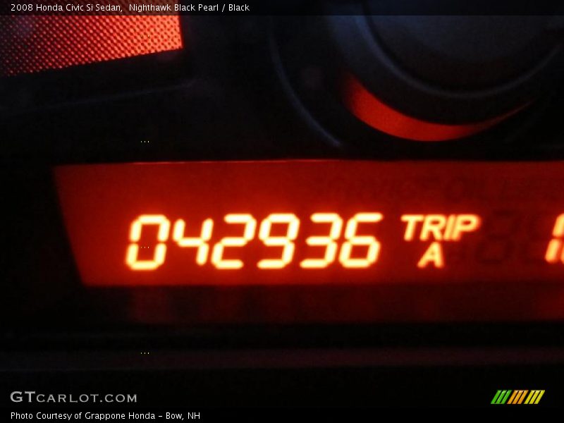 Nighthawk Black Pearl / Black 2008 Honda Civic Si Sedan