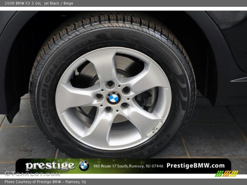 Jet Black / Beige 2008 BMW X3 3.0si