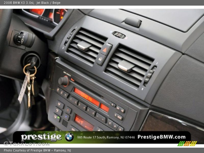 Jet Black / Beige 2008 BMW X3 3.0si