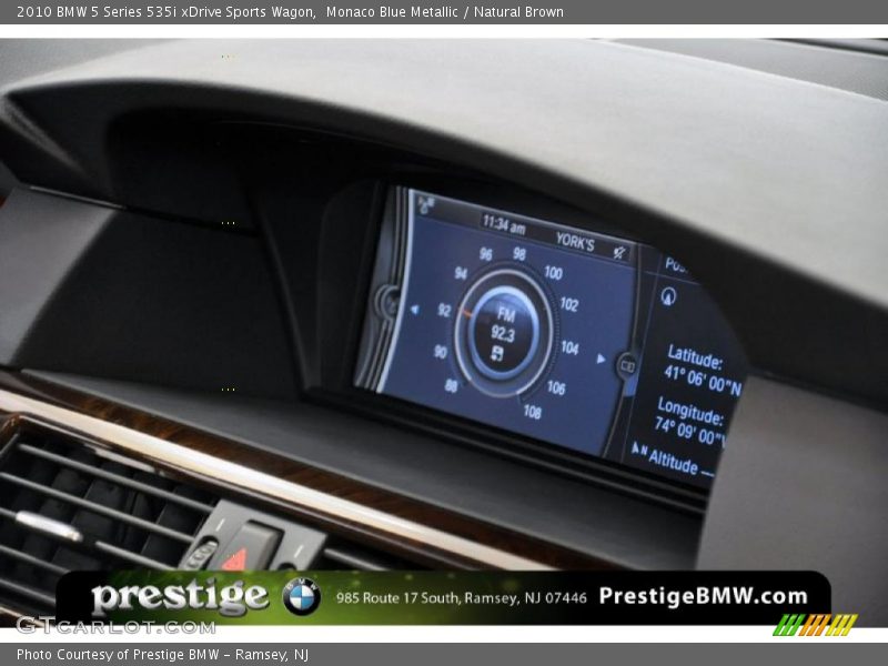 Monaco Blue Metallic / Natural Brown 2010 BMW 5 Series 535i xDrive Sports Wagon