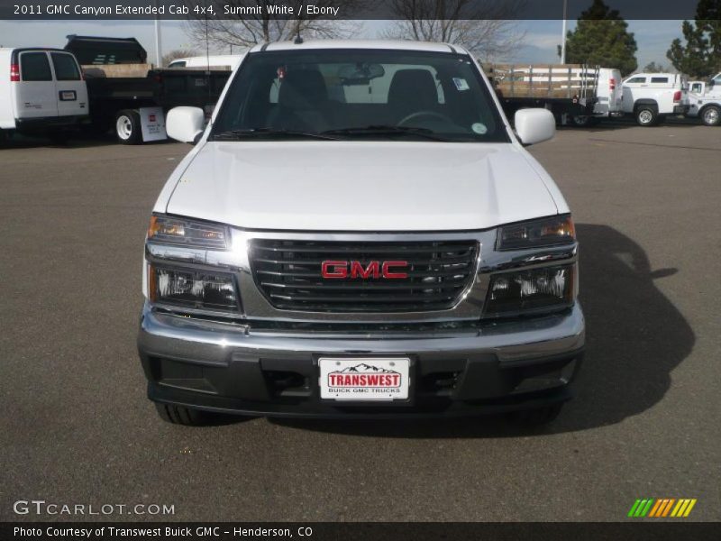 Summit White / Ebony 2011 GMC Canyon Extended Cab 4x4