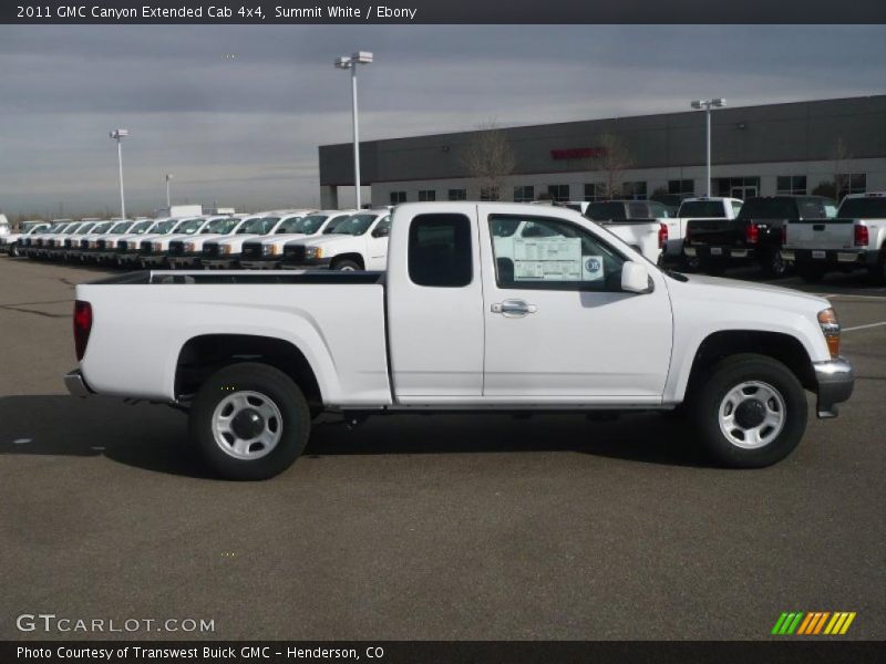 Summit White / Ebony 2011 GMC Canyon Extended Cab 4x4