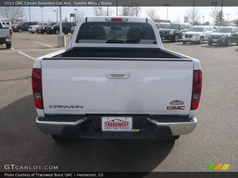 Summit White / Ebony 2011 GMC Canyon Extended Cab 4x4
