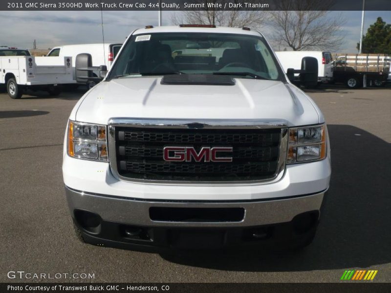 Summit White / Dark Titanium 2011 GMC Sierra 3500HD Work Truck Crew Cab 4x4 Dually