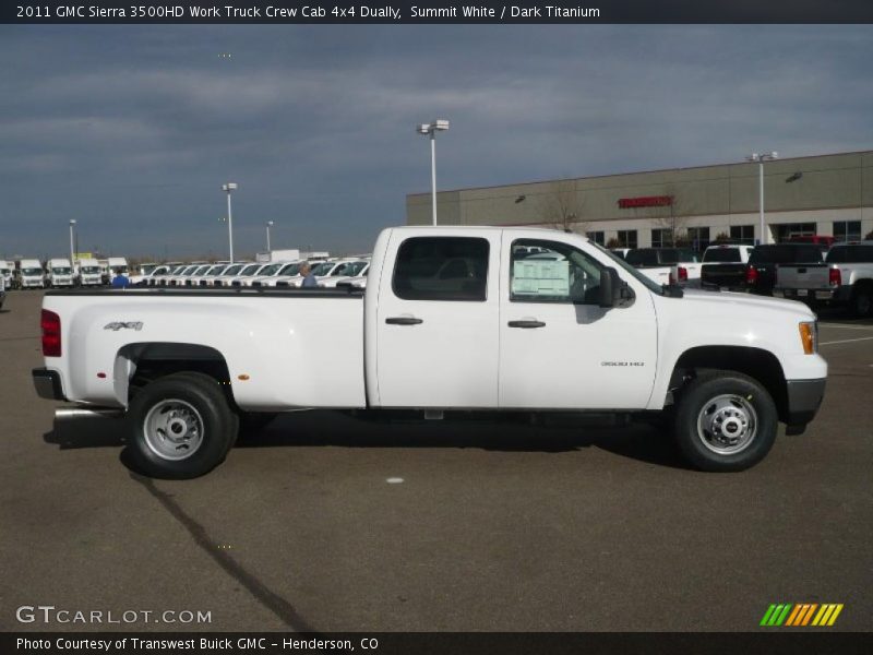  2011 Sierra 3500HD Work Truck Crew Cab 4x4 Dually Summit White