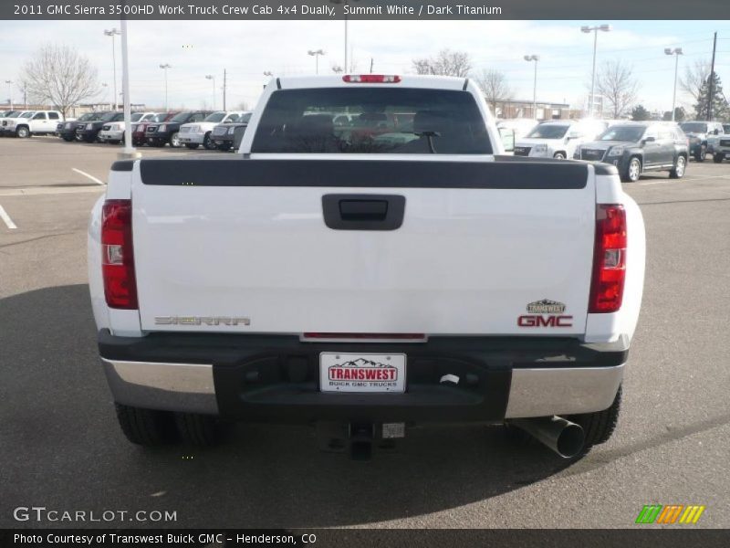 Summit White / Dark Titanium 2011 GMC Sierra 3500HD Work Truck Crew Cab 4x4 Dually