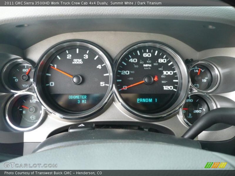  2011 Sierra 3500HD Work Truck Crew Cab 4x4 Dually Work Truck Crew Cab 4x4 Dually Gauges