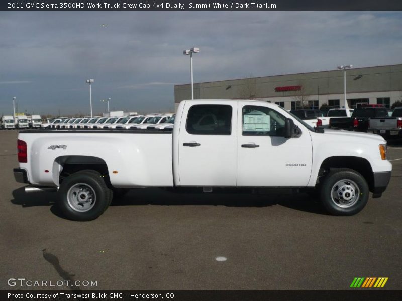 Summit White / Dark Titanium 2011 GMC Sierra 3500HD Work Truck Crew Cab 4x4 Dually