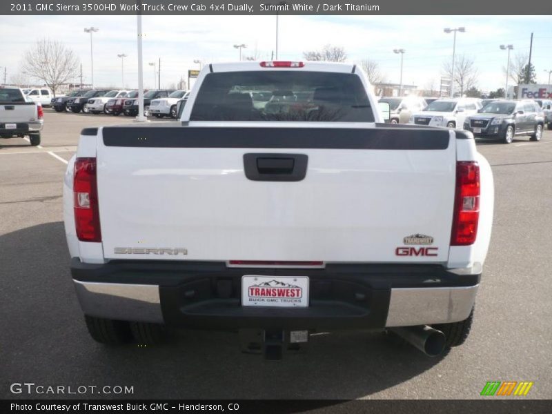 Summit White / Dark Titanium 2011 GMC Sierra 3500HD Work Truck Crew Cab 4x4 Dually