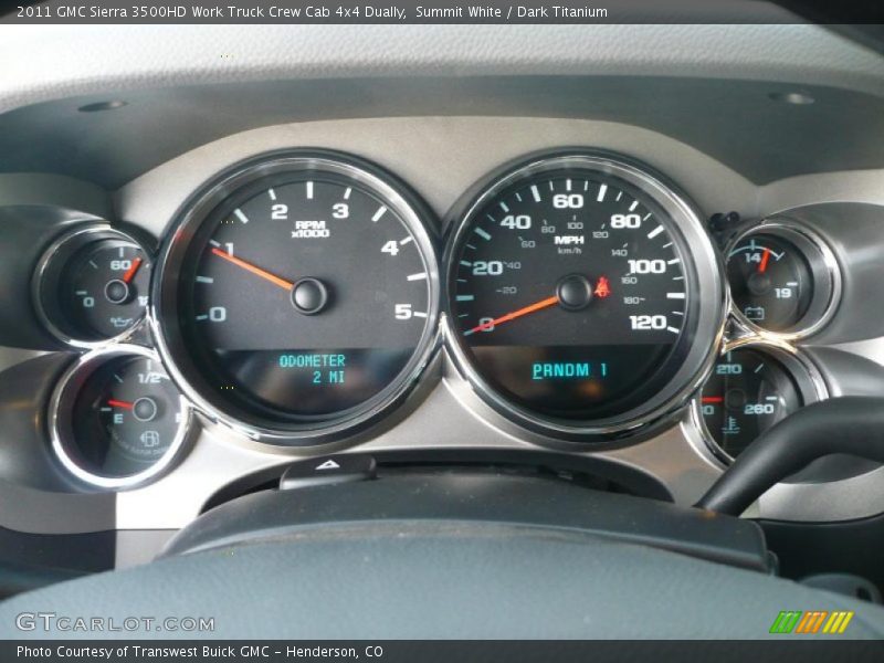 Summit White / Dark Titanium 2011 GMC Sierra 3500HD Work Truck Crew Cab 4x4 Dually