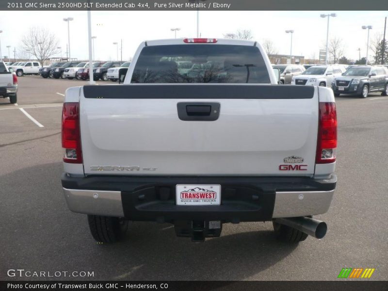 Pure Silver Metallic / Ebony 2011 GMC Sierra 2500HD SLT Extended Cab 4x4
