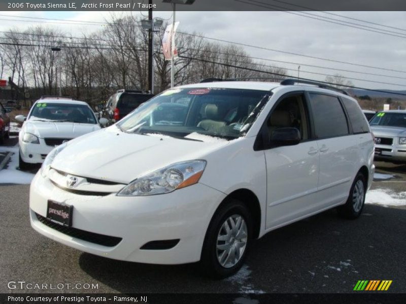Arctic Frost Pearl / Taupe 2006 Toyota Sienna LE