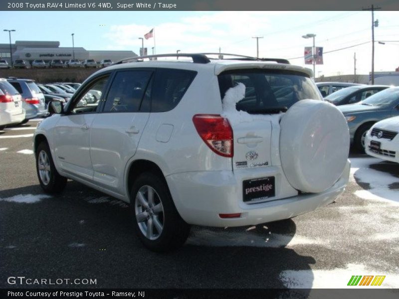 Super White / Taupe 2008 Toyota RAV4 Limited V6 4WD
