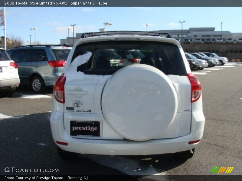Super White / Taupe 2008 Toyota RAV4 Limited V6 4WD