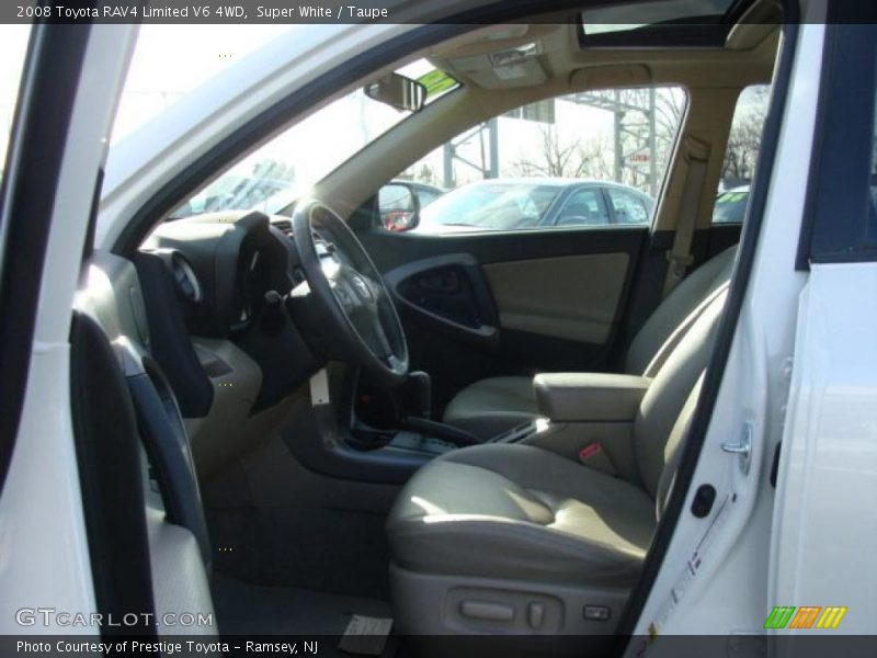 Super White / Taupe 2008 Toyota RAV4 Limited V6 4WD