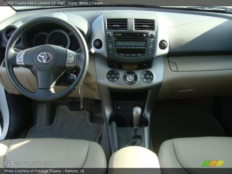 Super White / Taupe 2008 Toyota RAV4 Limited V6 4WD