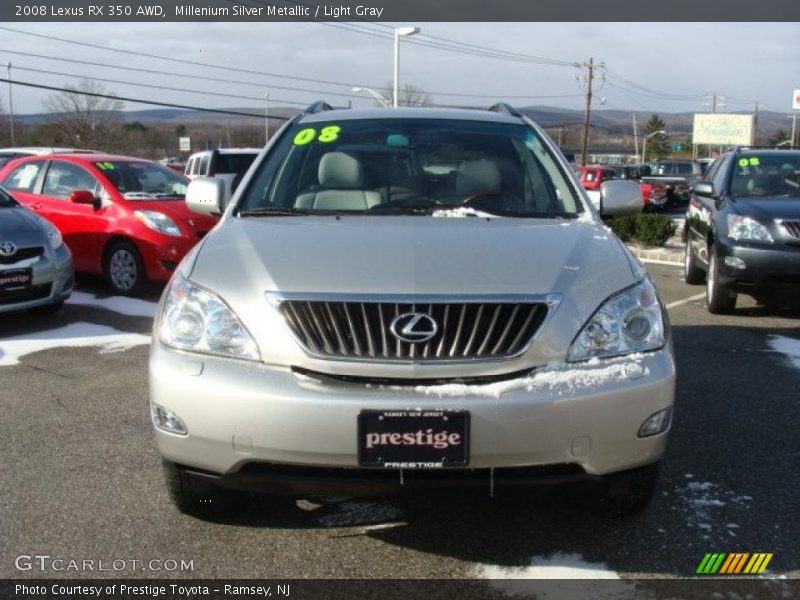 Millenium Silver Metallic / Light Gray 2008 Lexus RX 350 AWD