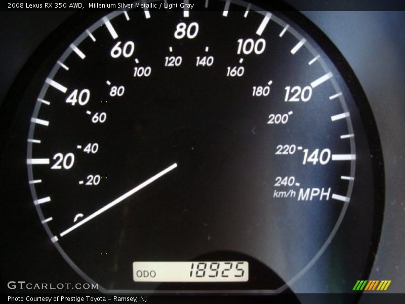 Millenium Silver Metallic / Light Gray 2008 Lexus RX 350 AWD