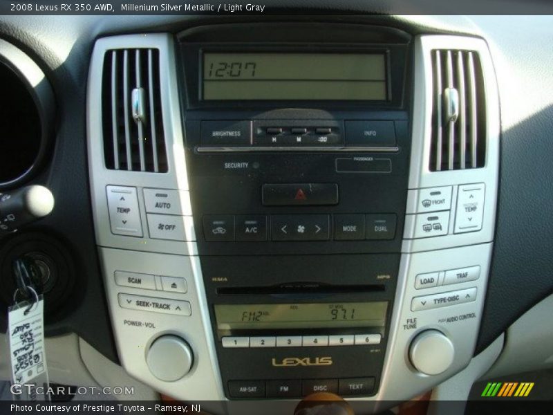 Millenium Silver Metallic / Light Gray 2008 Lexus RX 350 AWD
