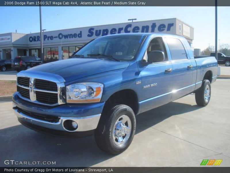 Atlantic Blue Pearl / Medium Slate Gray 2006 Dodge Ram 1500 SLT Mega Cab 4x4