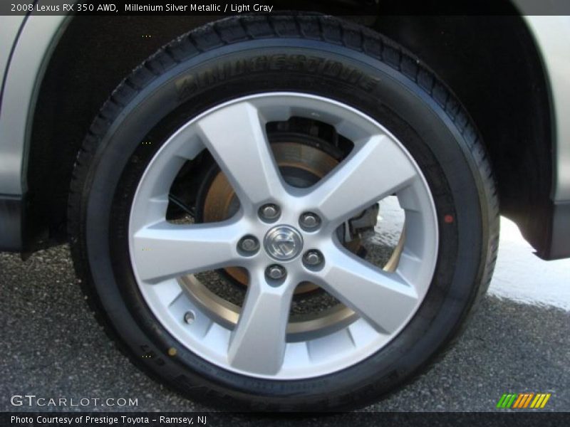 Millenium Silver Metallic / Light Gray 2008 Lexus RX 350 AWD