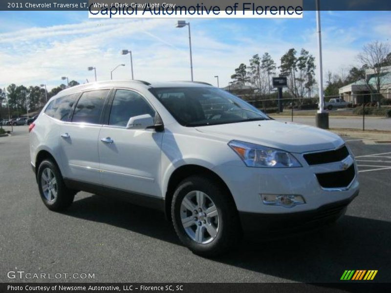 White / Dark Gray/Light Gray 2011 Chevrolet Traverse LT