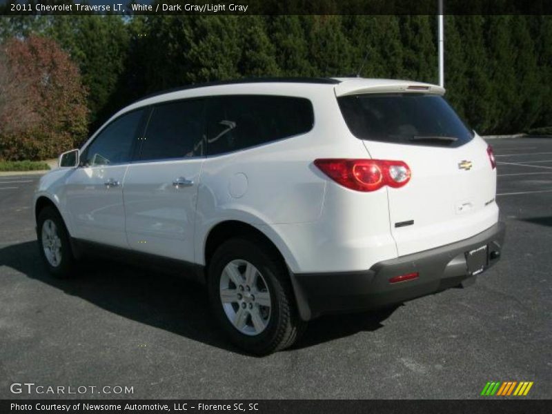 White / Dark Gray/Light Gray 2011 Chevrolet Traverse LT