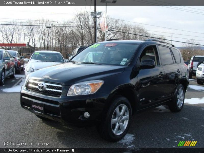 Black / Taupe 2008 Toyota RAV4 Limited 4WD