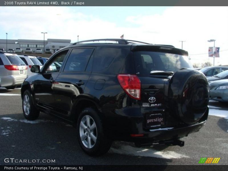 Black / Taupe 2008 Toyota RAV4 Limited 4WD