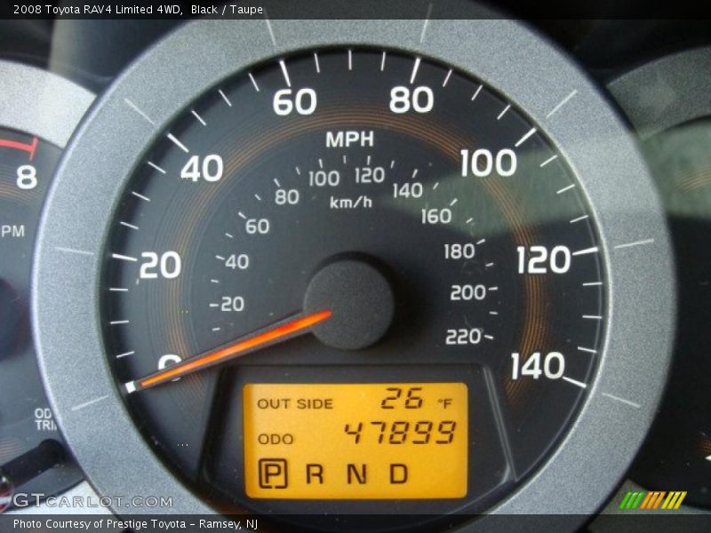 Black / Taupe 2008 Toyota RAV4 Limited 4WD
