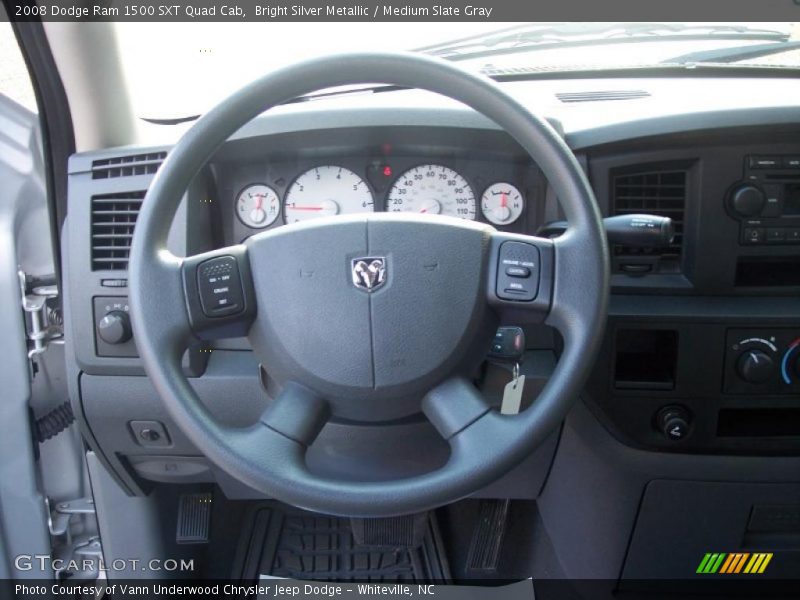 Bright Silver Metallic / Medium Slate Gray 2008 Dodge Ram 1500 SXT Quad Cab