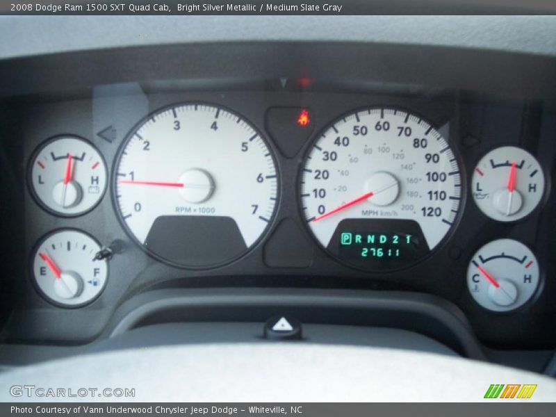 Bright Silver Metallic / Medium Slate Gray 2008 Dodge Ram 1500 SXT Quad Cab