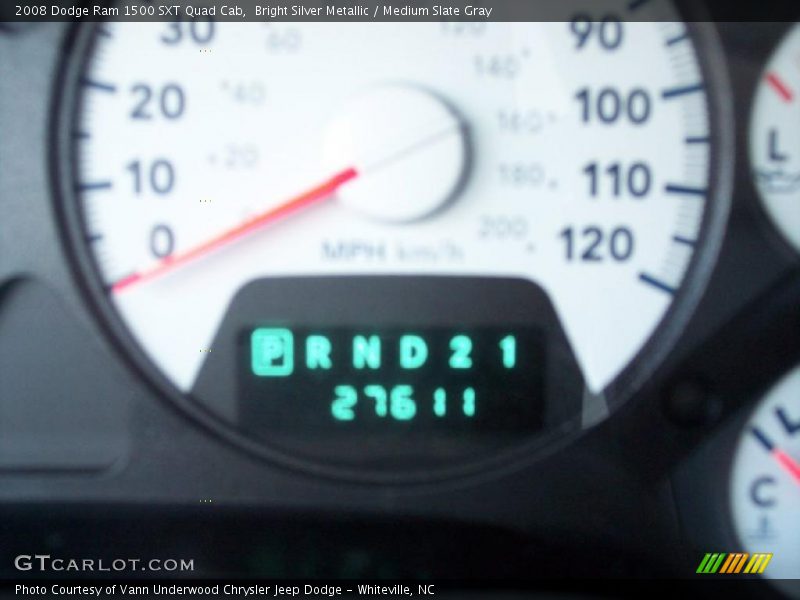 Bright Silver Metallic / Medium Slate Gray 2008 Dodge Ram 1500 SXT Quad Cab