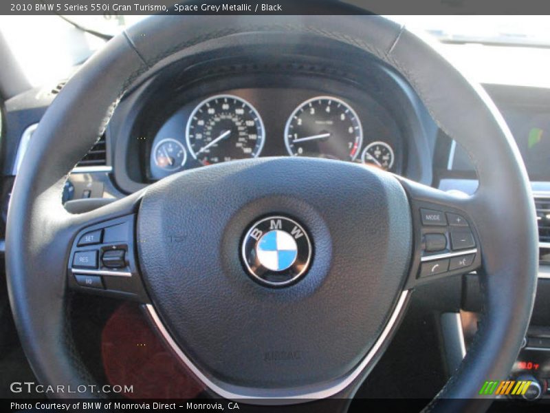 Space Grey Metallic / Black 2010 BMW 5 Series 550i Gran Turismo